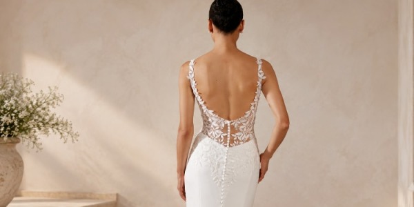 Vestidos de novia con espalda descubierta en diBianco Granada